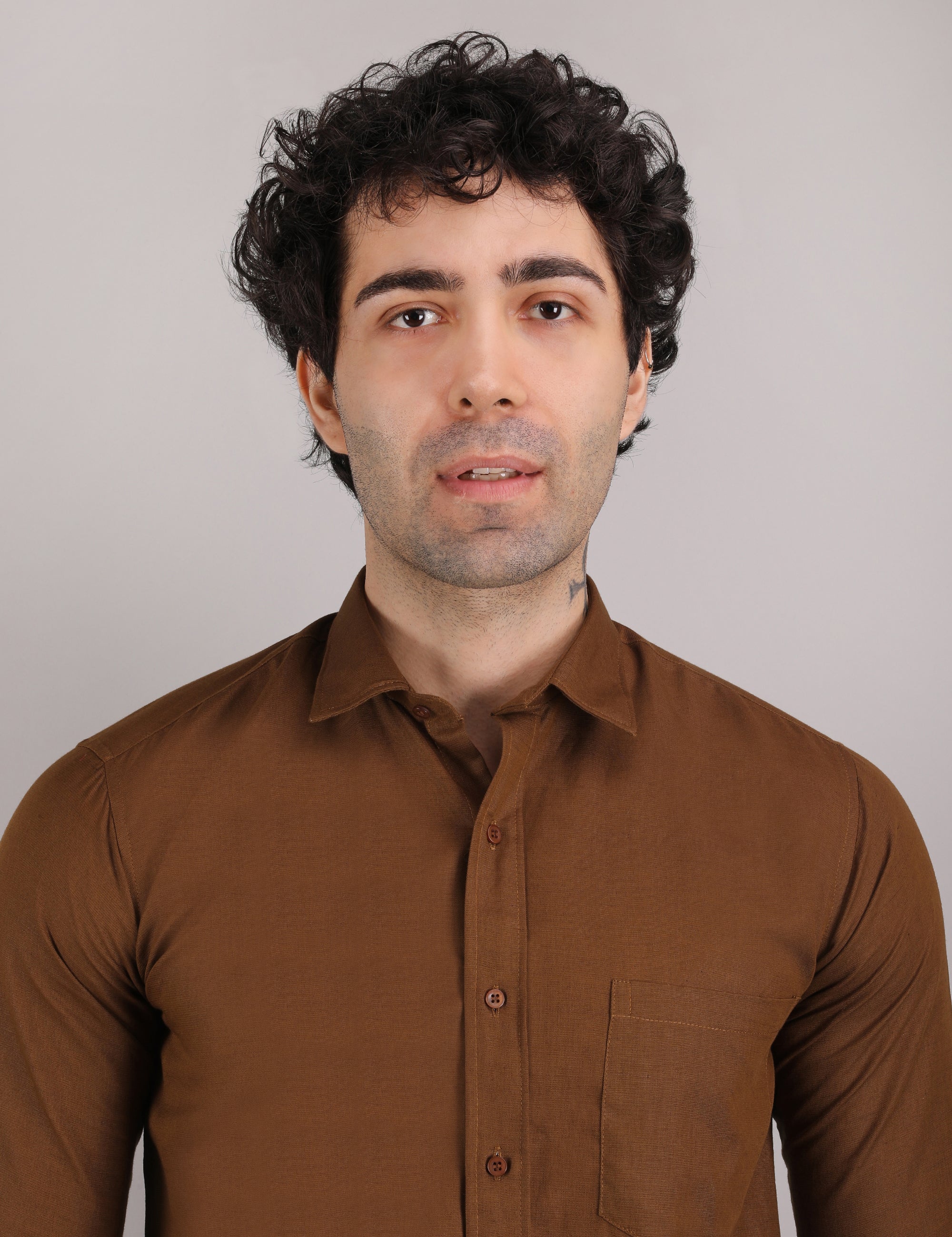 Mens Solid Linen Shirt | Lightweight Breathable Full Sleeve Shirt for Office Casual and Summer Wear